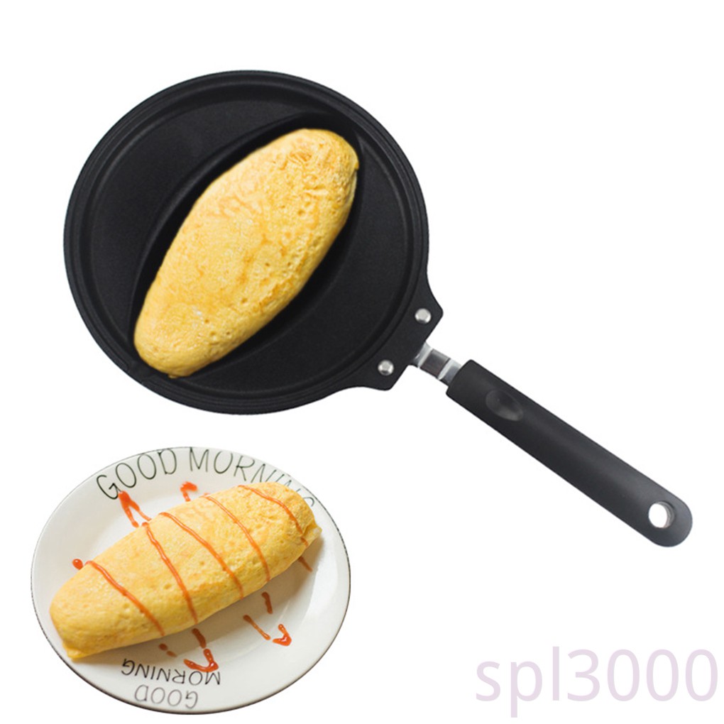 Jeffergarden Non Stick Omelette Frying Pan with Mold for Omelet Rice Making Egg Flat Pot Kitchen Cookware 