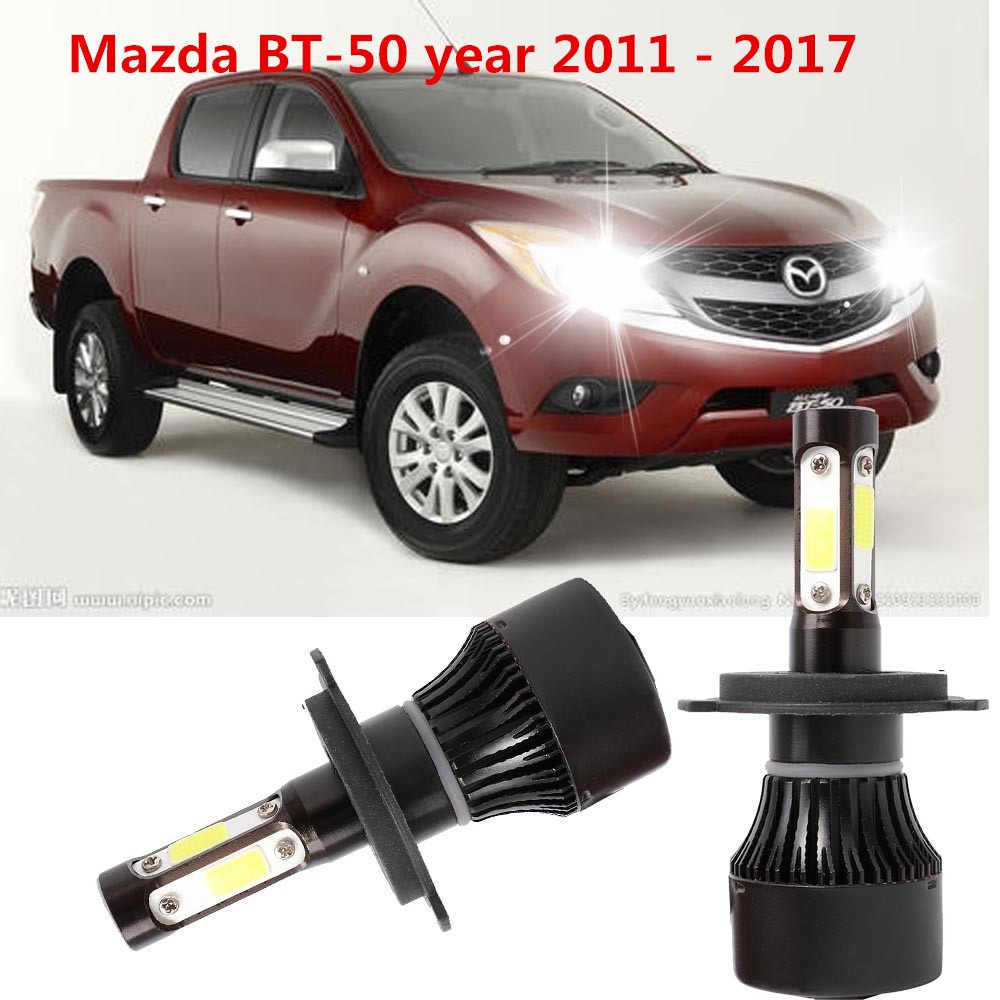 2PCS 4Side LED Headlight Light 6000K Bulb Conversion Kit for Mazda BT