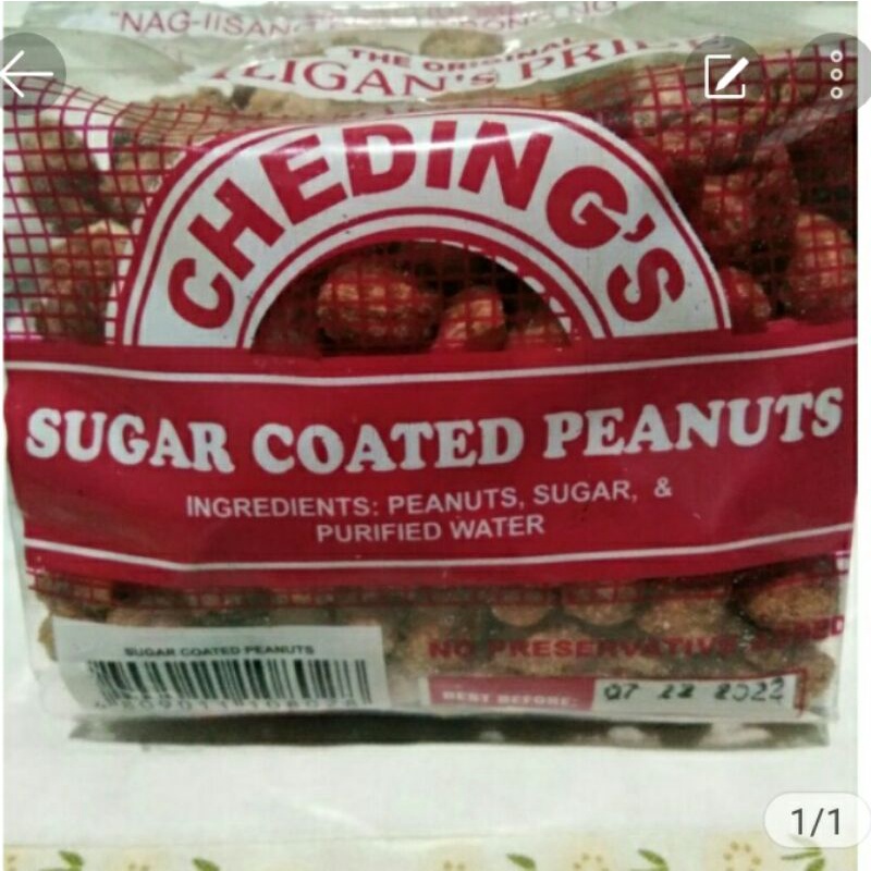 cheding's sugar coated peanuts(1/4kg) Shopee Philippines