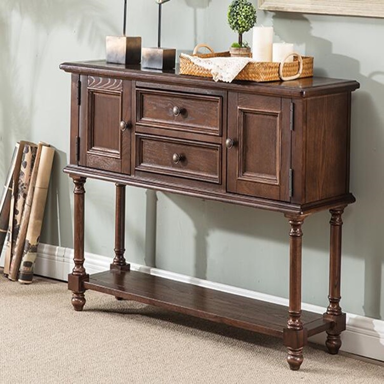 American country wall tea storage solid wood porch table simple