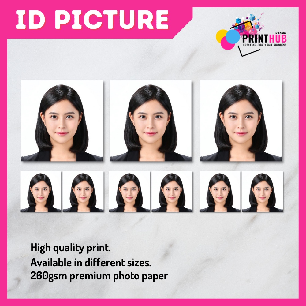 ID Picture Printing 1x1,2x2,Passport Size By Printhub | Shopee Philippines