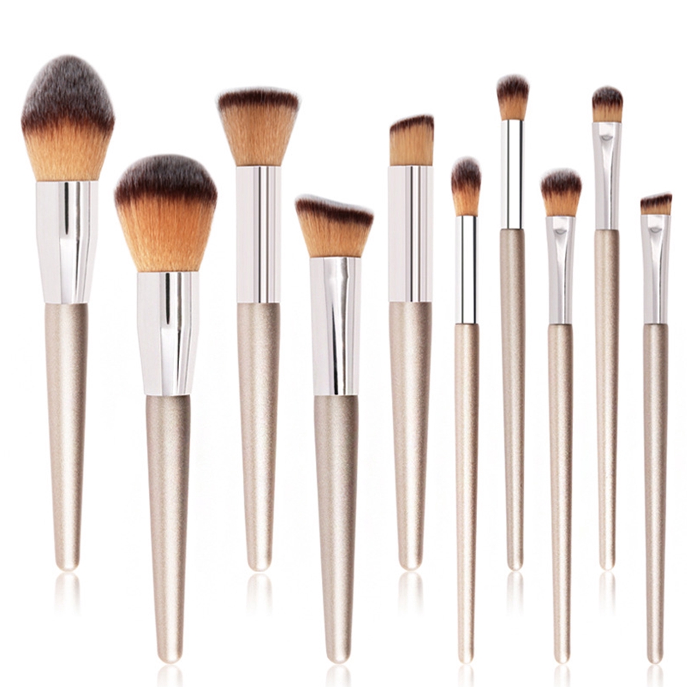 gold makeup brushes