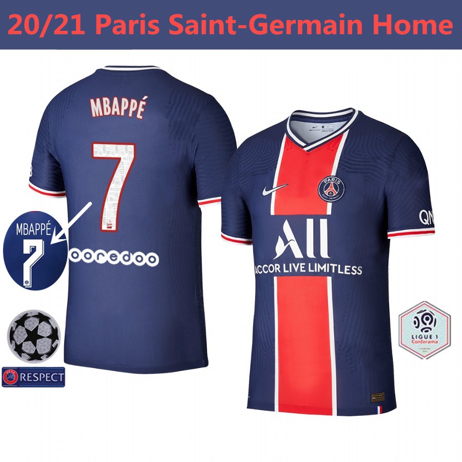 Paris Saint-Germain Jersey Home 20/21 Grade: AAA Size S ...