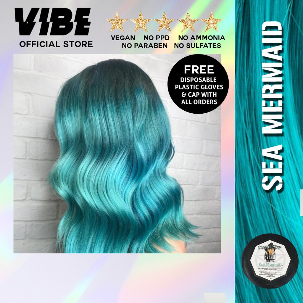 Hybrid Colours Sea Mermaid Blue Green Organic Hair Dye 150ml | Shopee  Philippines