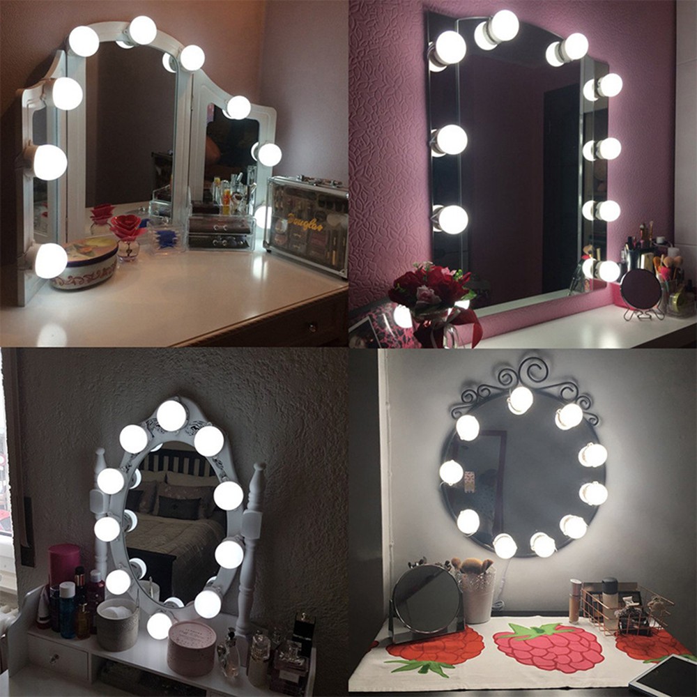 Makeup Mirror Vanity Led Light Bulbs, Hollywood Style Vanity Mirror With Lights