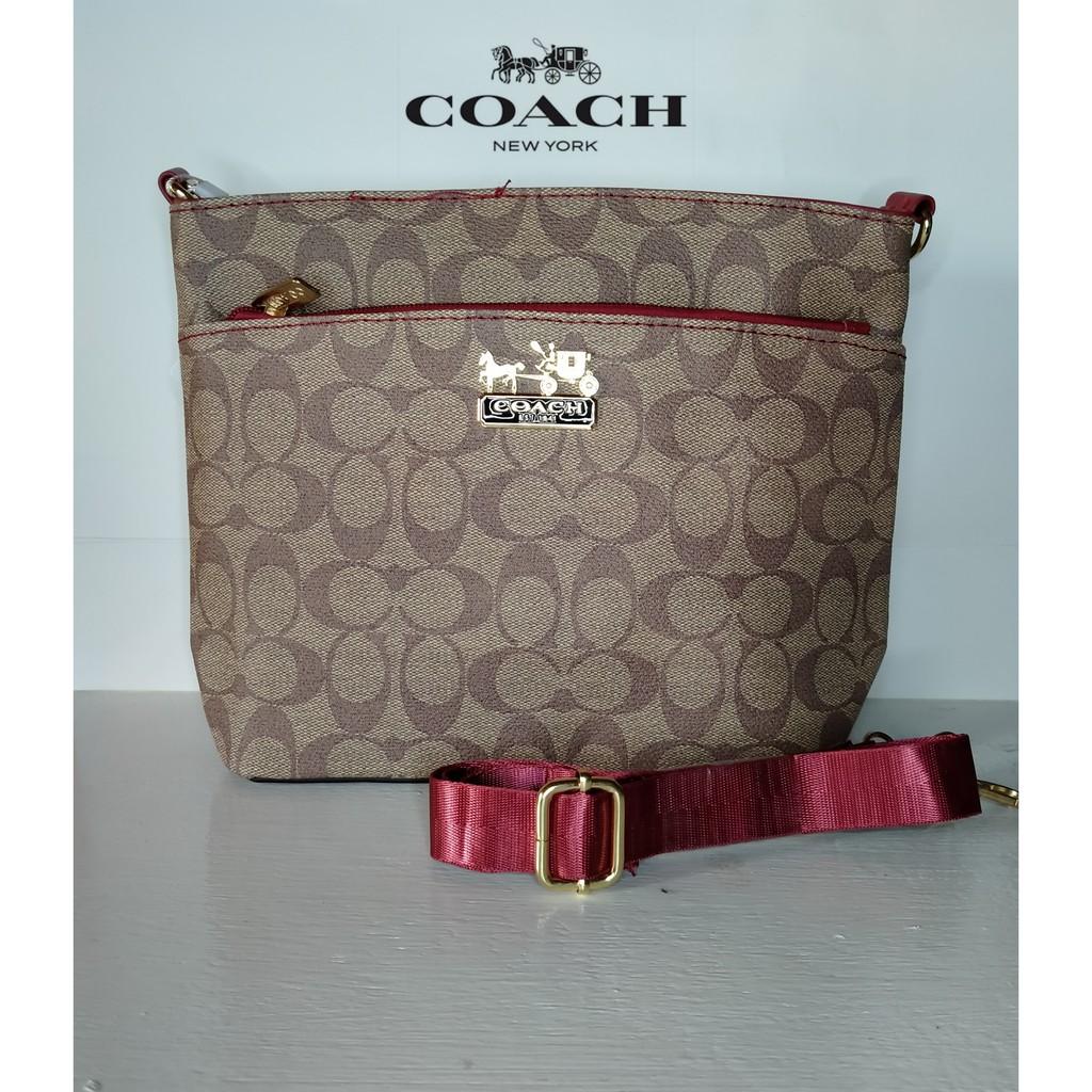 Coach Sling Bag Limited Edition with Two Zipper Womens Bag | Shopee Philippines