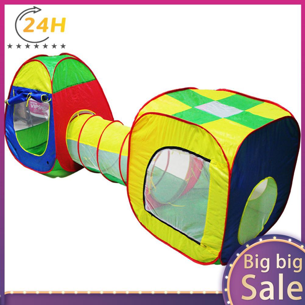 pop up play tent with tunnel