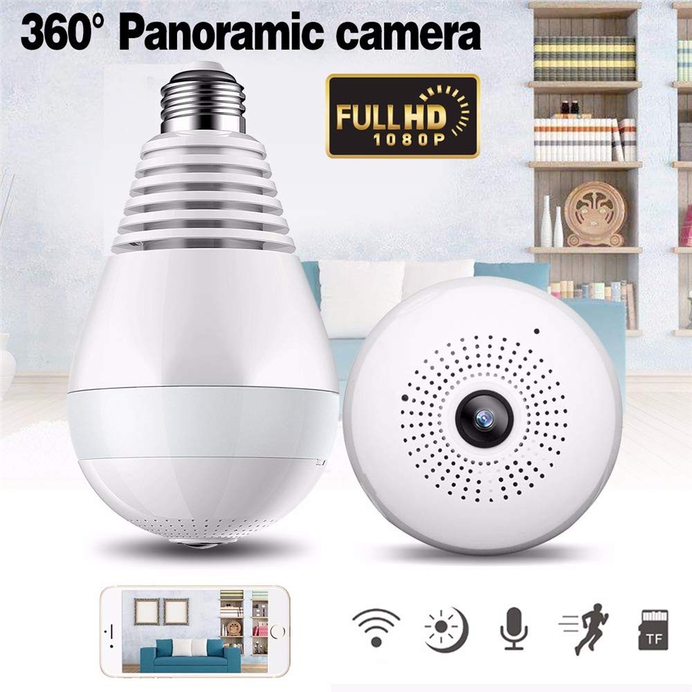 Original V380 IP CAM Wireless WIFI Panoramic Bulb V380 PRO APP Shopee