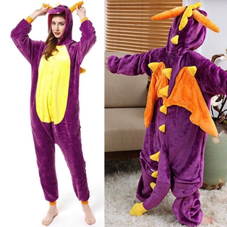 dressfan Onesie Adult Unisex Animal Dragon Jumpsuit Cosplay Costume Halloween Christmas Pajamas 