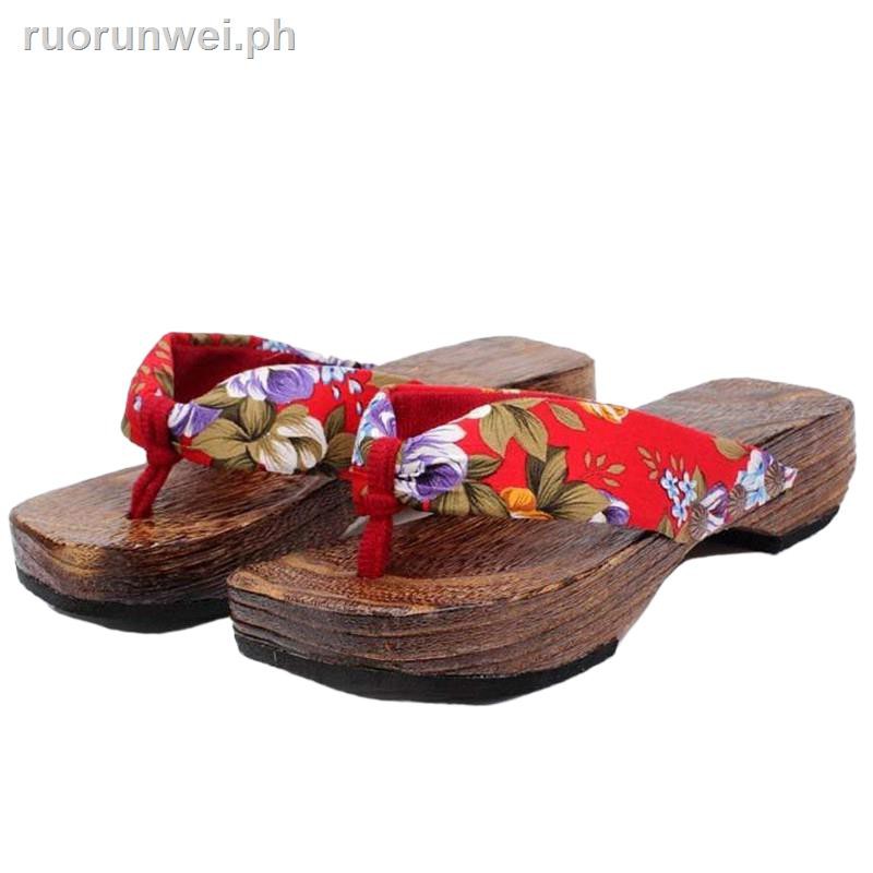 Woman's Japanese Traditional Clogs Geta Sandals Wooden sandal Floral