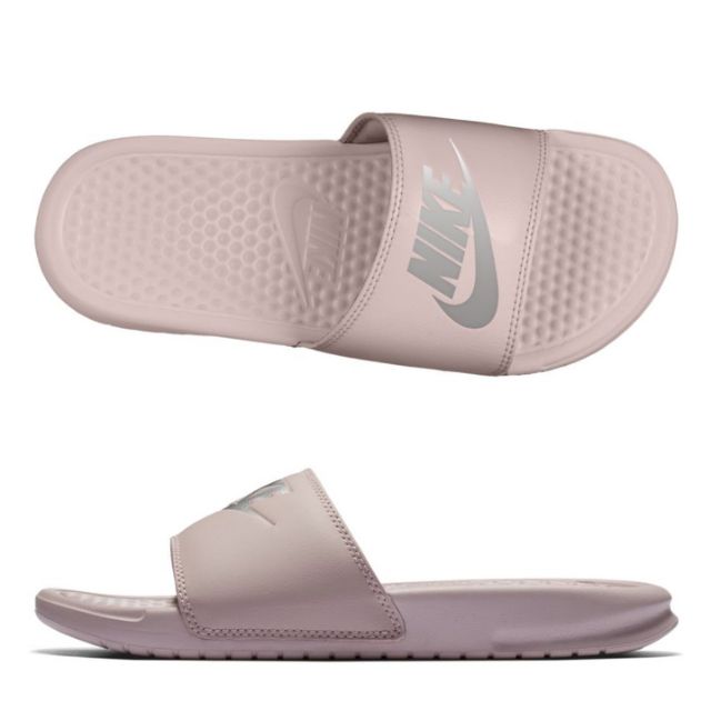nike benassi slides particle rose