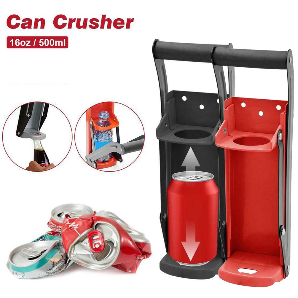 Recycling Can Crusher, Wallmounted Crusher And Bottle Opener, 500ml 2