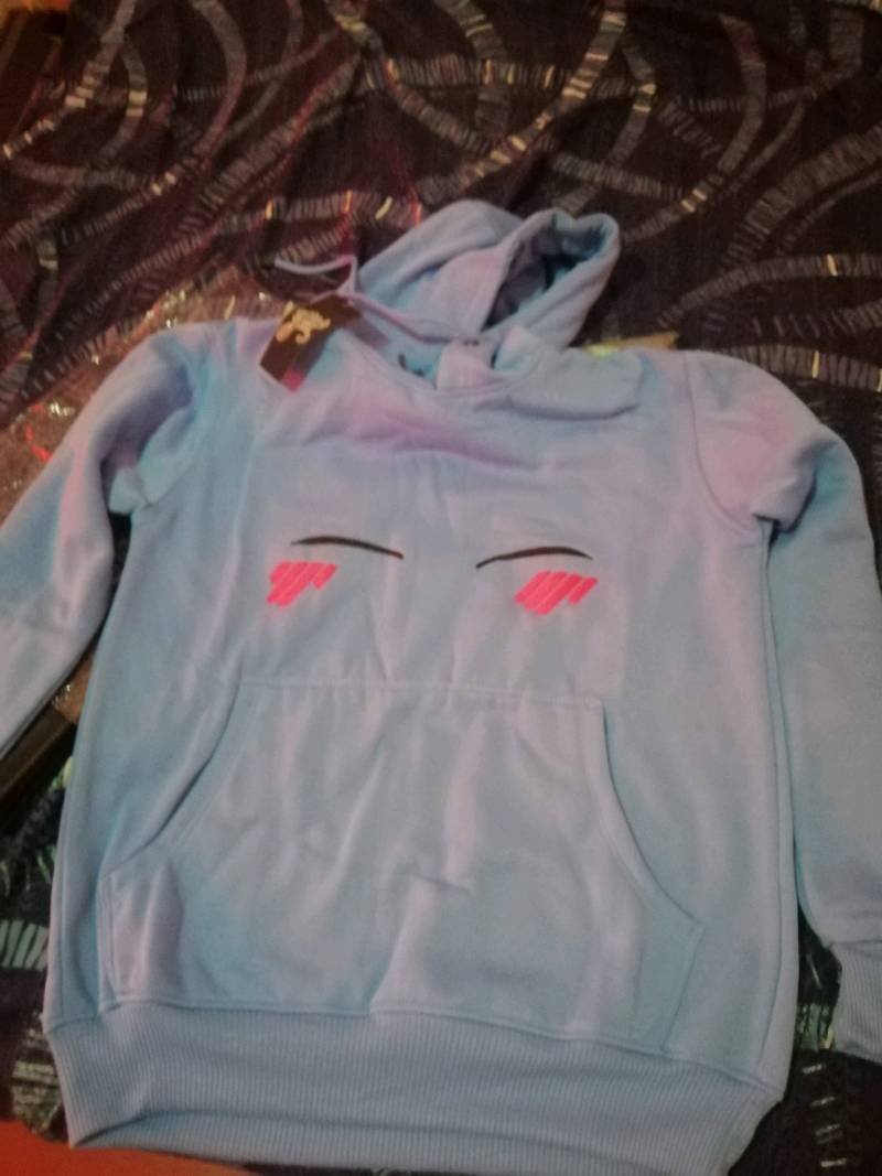 M L XL XXL Light Blue Thick Soft Cotton Fleece Hoodie Sweater for Unisex |  Shopee Philippines