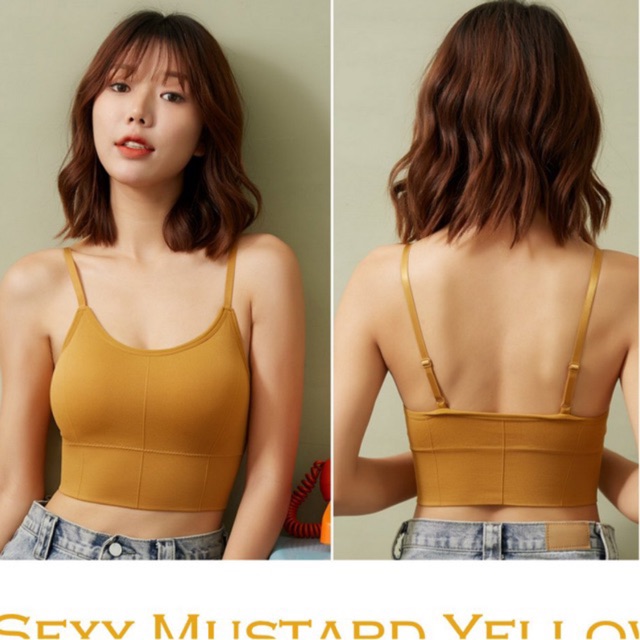 brown bralette crop top