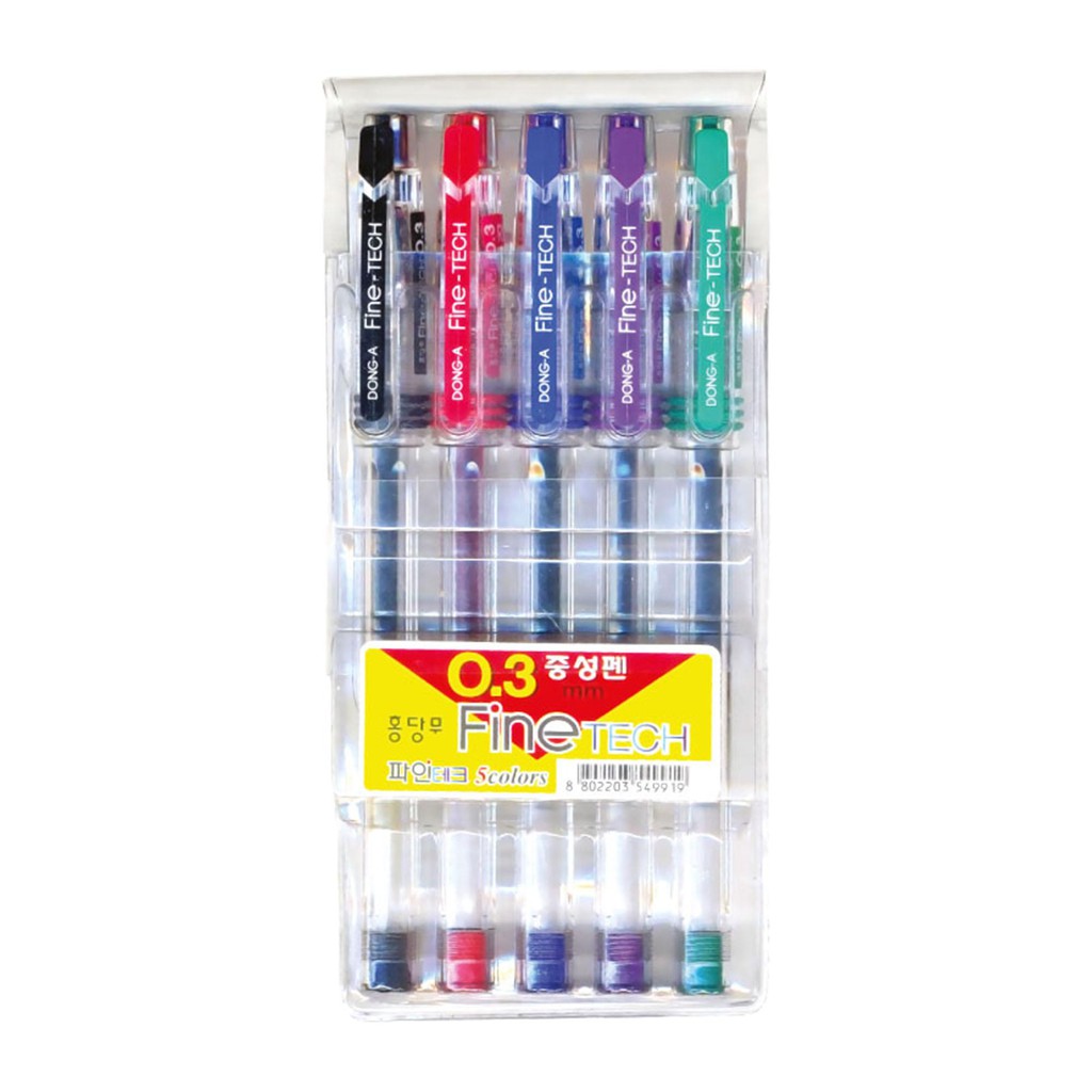 Dong-A Fine Tech Pen Set 0.3mm 5 Colors | Shopee Philippines