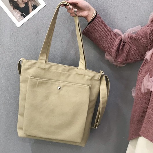 No.51 Korean design canvas bag 2handle katsa bag | Shopee Philippines