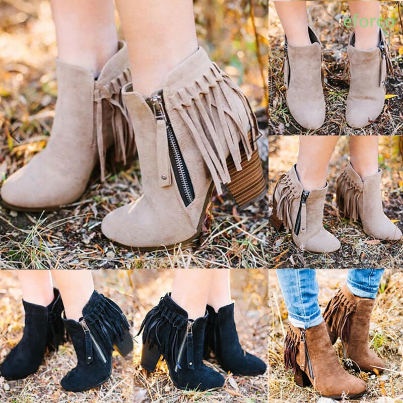 mid block heel boots