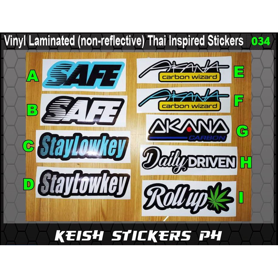 Vinyl Laminated Stickers 034 Shopee Philippines