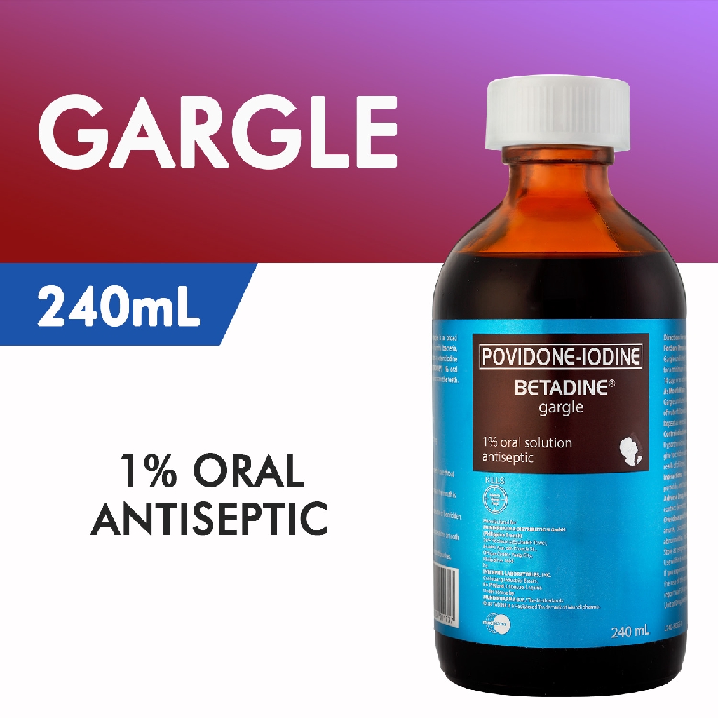 BETADINE® (PovidoneIodine) Gargle 240mL Shopee Philippines