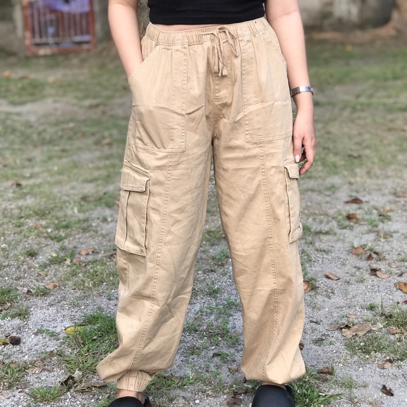 REFUGE WOMENS BAGGY CARGO PANTS (highwaisted) | Shopee Philippines