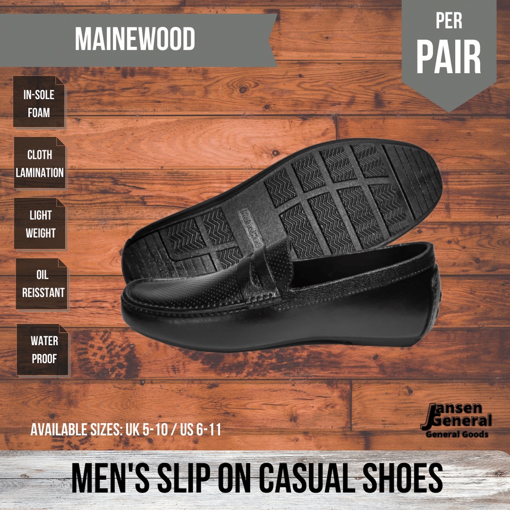 Hoover Mainewood Men's Leather Smart Casual Shoes Shopee Philippines