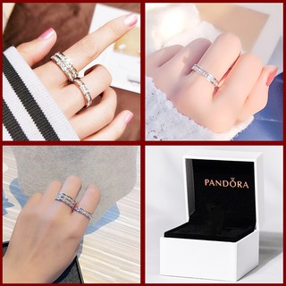 Couple Ring Engagement Ring Pandora Promise Ring 925silver Adjustable Comes With Pandora Ring Box A Shopee Philippines