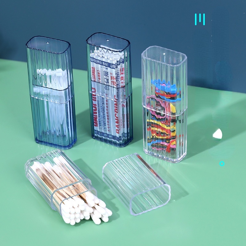 Transparent small object storage box cotton swab band-aid ...