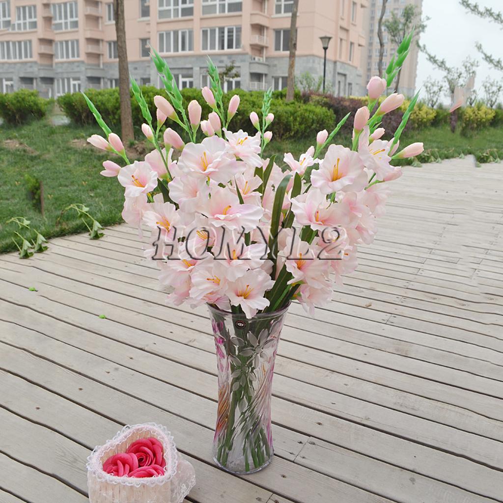 80cm Artificial Gladiola Gladiolus Flower Stem Home Garden