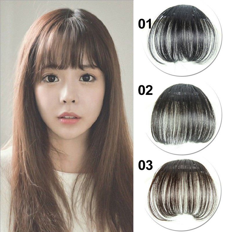 Air Translucent Fake Bangs Fringe Thin Synthetic Hair Women