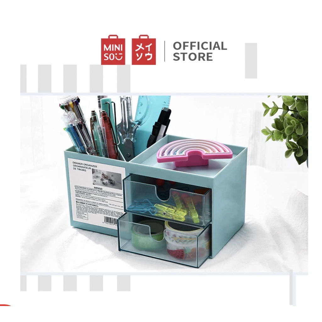 Miniso Drawer Organizer Mini Desktop Drawer Plastic Cosmetic