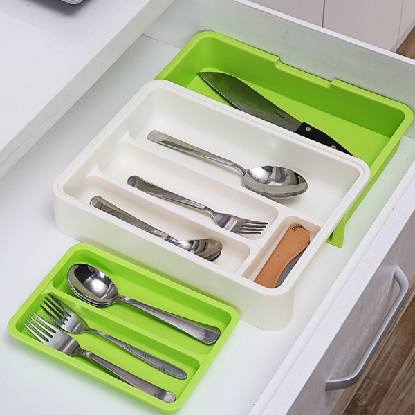 Scalable Separated Tableware Arrangement Drawer Storage Box For