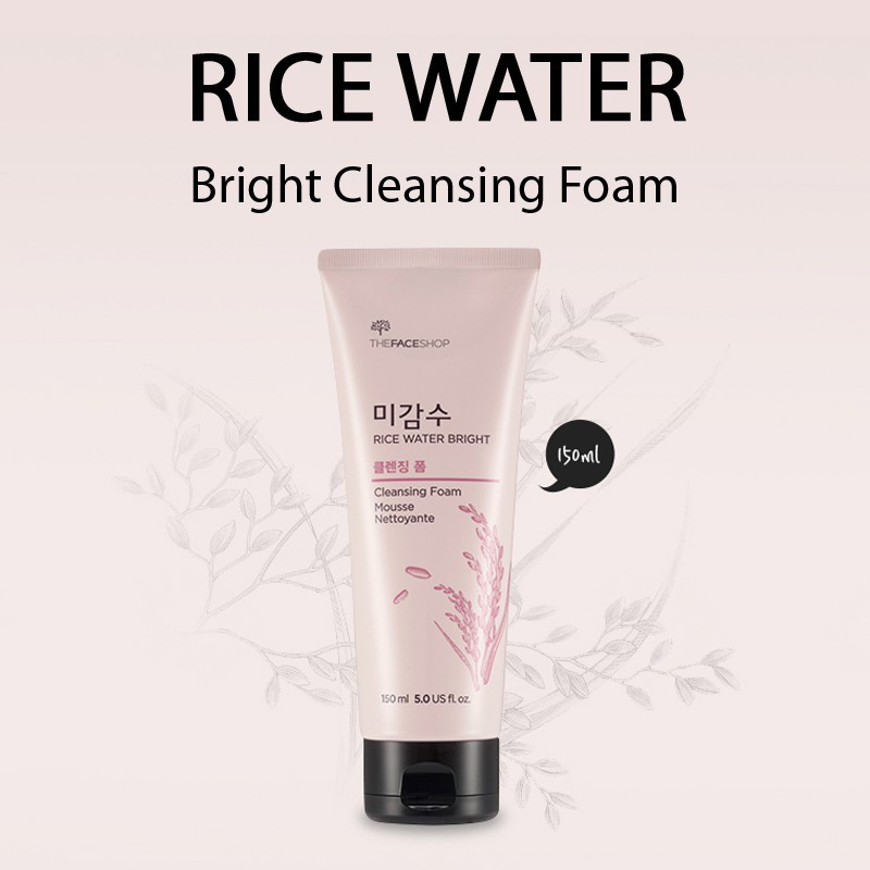 face shop rice water cleansing foam