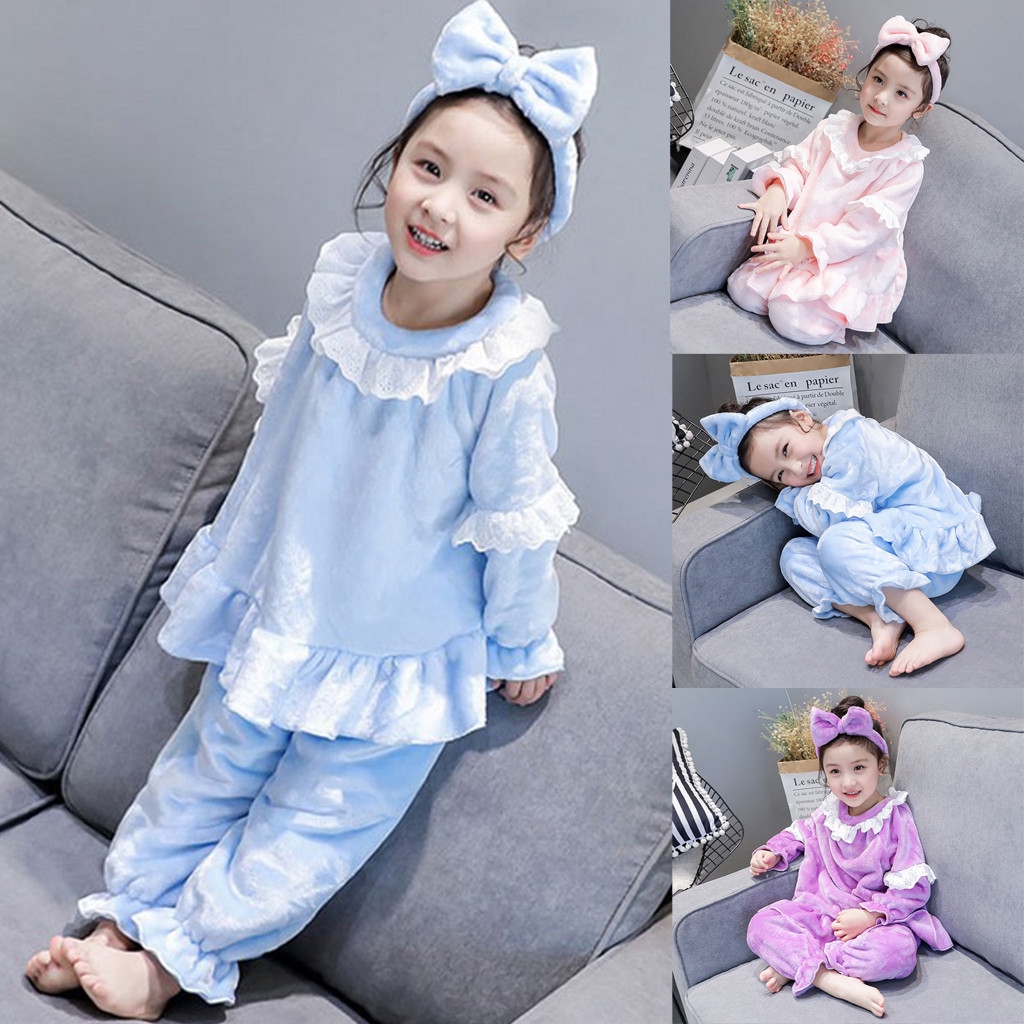 baby girl ruffle pajamas