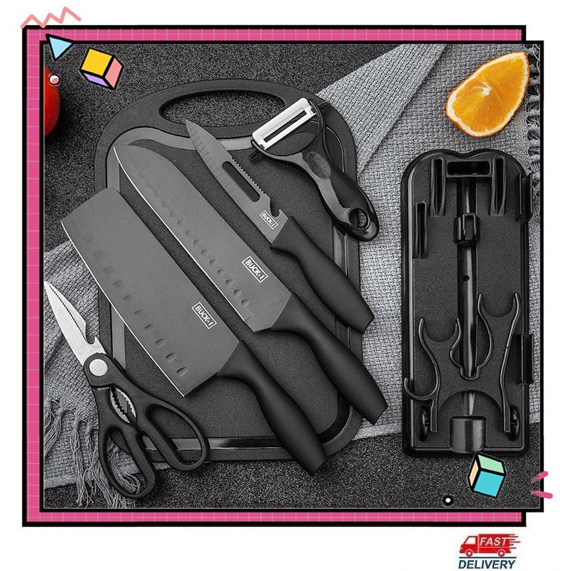 High Quality Stainless Steel Multifunction Kitchen Knife Sets 7Piece