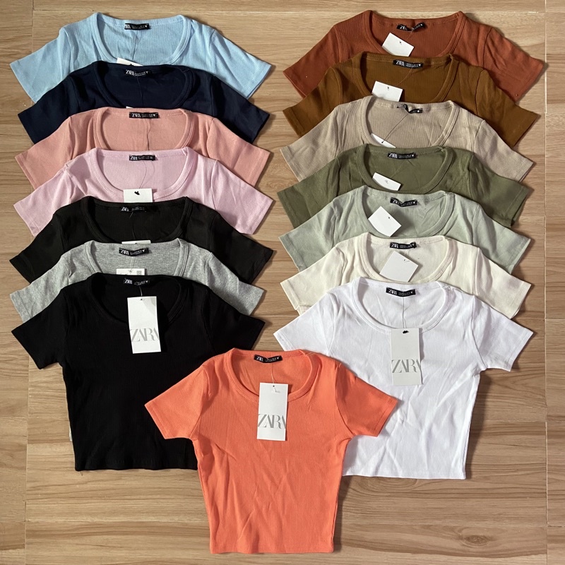 Zara Basic Crop Tops | Shopee Philippines