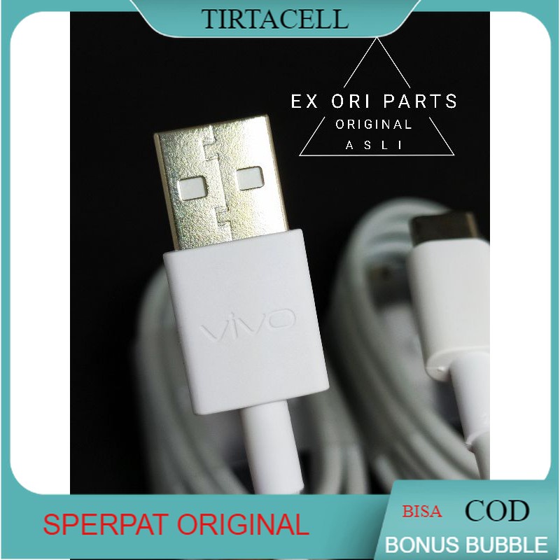 Data Cable CASAN CAS TYPE C ORIGINAL ORIGINAL TYPE VIVO 2021 DUAL