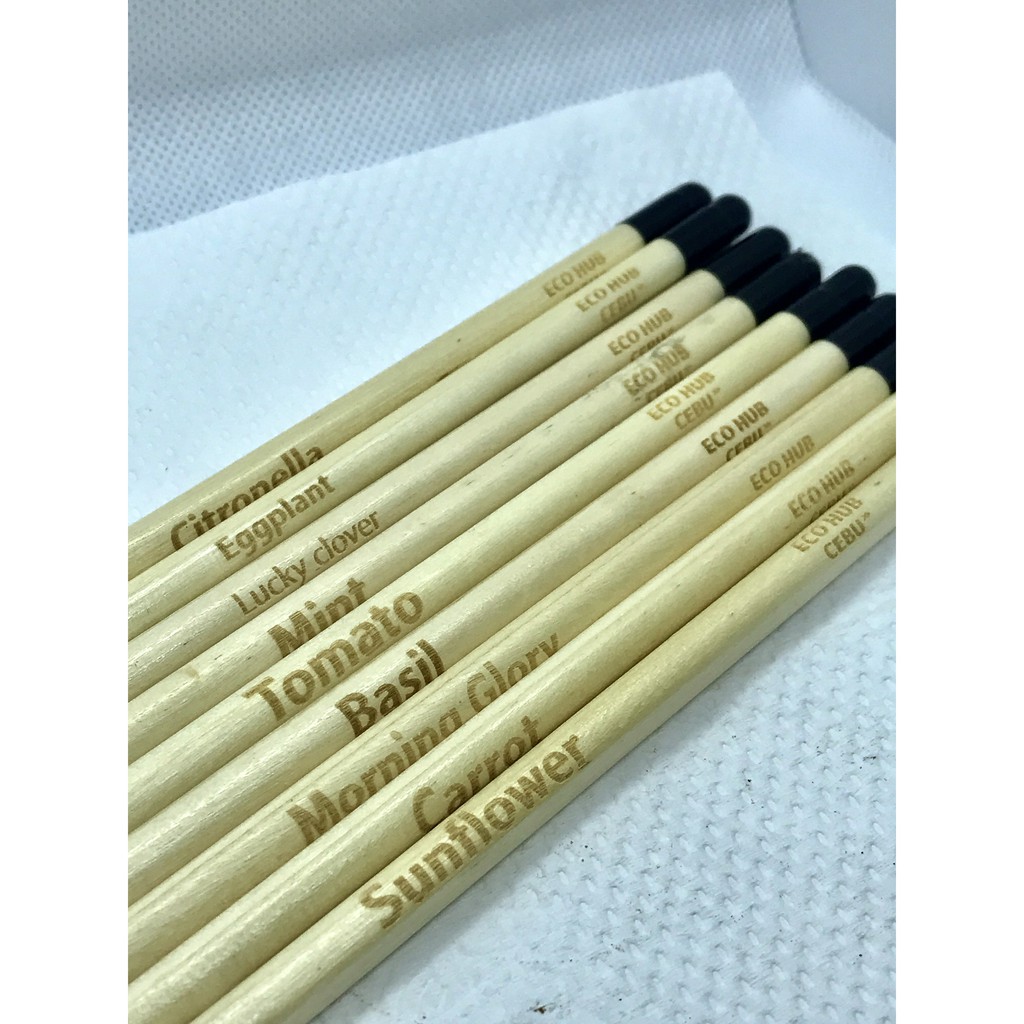 Plantable Pencils With Engraved Seed Name Shopee Philippines