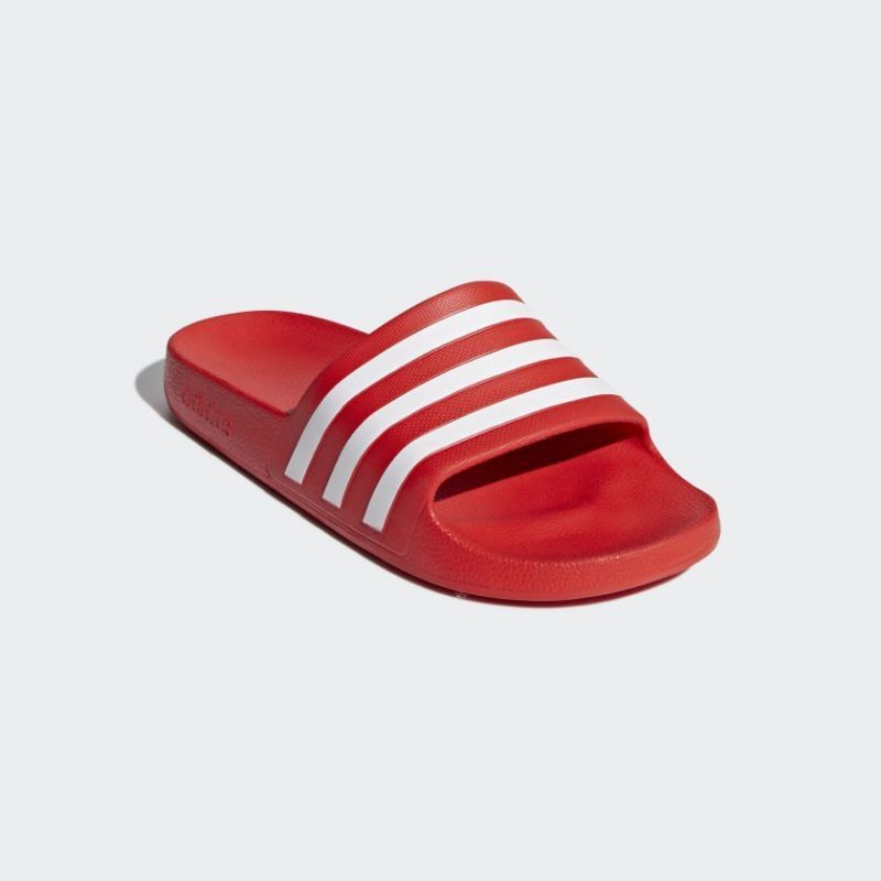 red and white adidas sandals