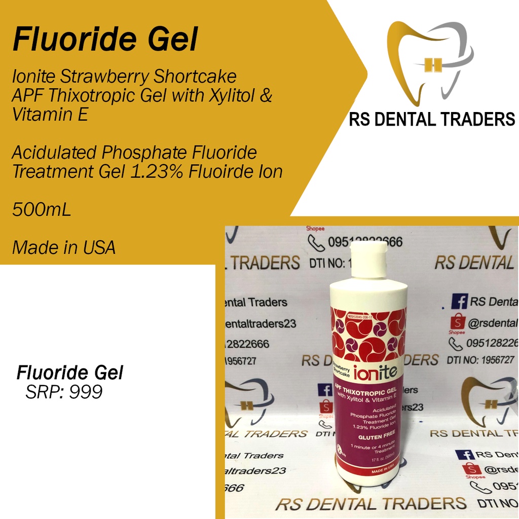 Fluoride Gel 500mL Ionite / Eazigel APF Thixotropic Gel with