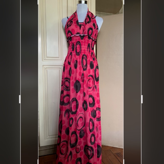 fuschia pink maxi dress