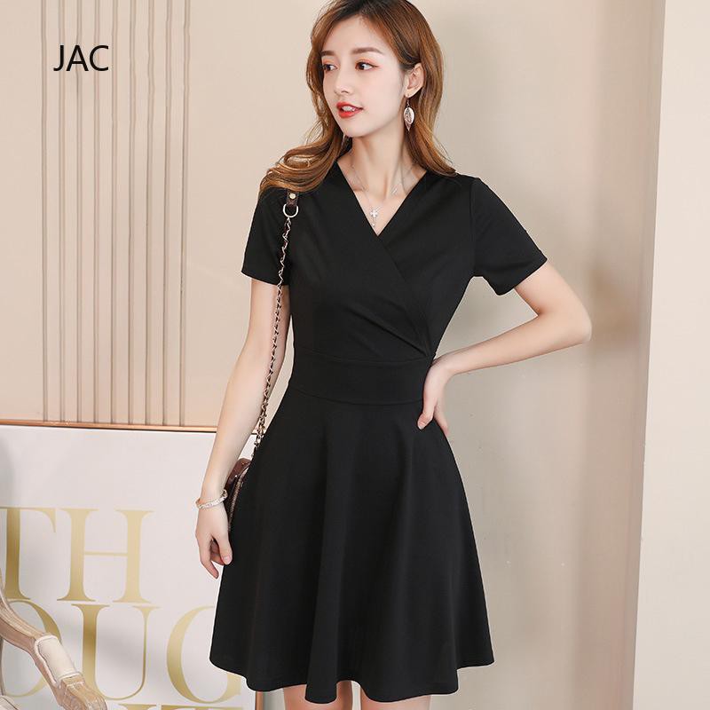 Simple One Piece Dress Korean Style One Piece Dresses Daily Waist Slim One Piece Dress Shopee Philippines