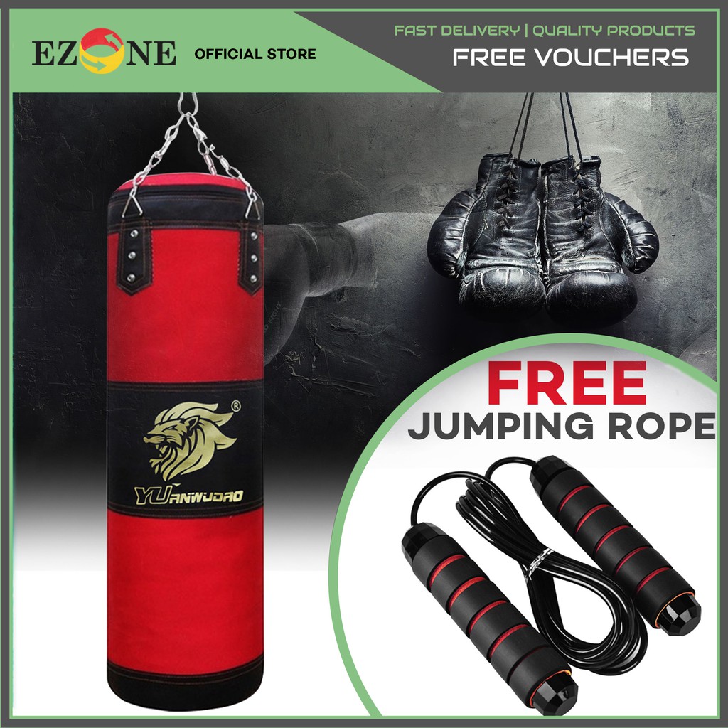 Boxing Sandbag Punching Bag With Adjustable Skipping Rope Jumping Rope (Bundle) Shopee Philippines
