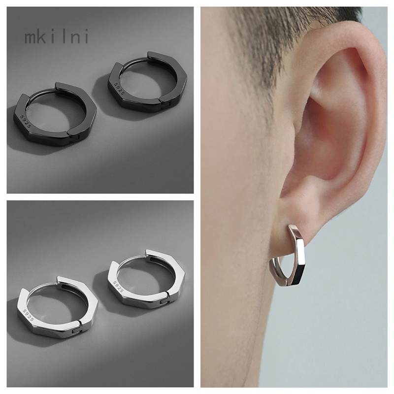Fation Cool Punk Men's Stainless Steel Hip Hop Stud Earrings Round