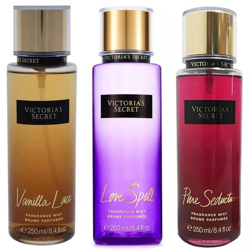 Victoria Secret Sets of 3pcs (Vanilla lace/ Pure seduction/ Love spell ...