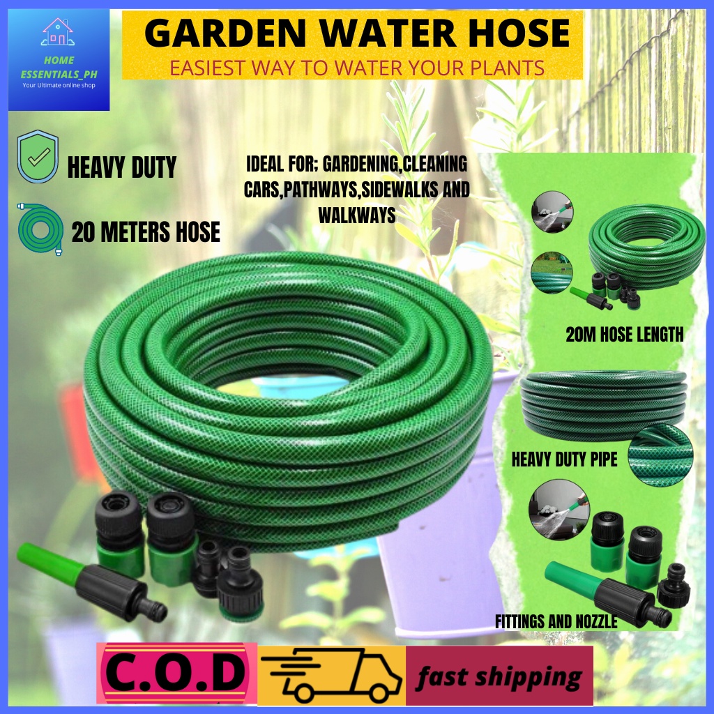 Home Essentials_PH 20M Heavy Duty Garden Hose Gardening and Cleaning