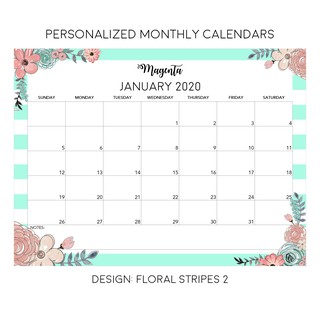 2023 2024 Personalized Monthly Calendar with Sleeve | Shopee Philippines