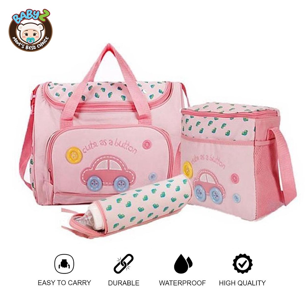 Baby-Z Cartoon Car 4 in 1 Multi-function Baby Diaper Bag | Shopee  Philippines