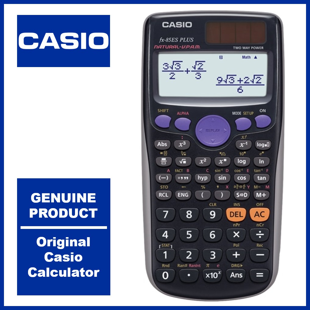 casio fx 85es natural display