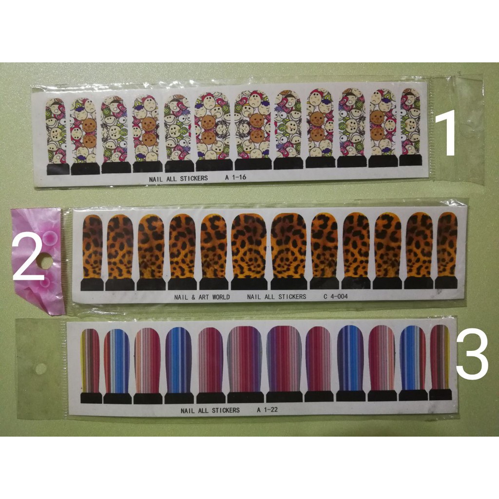 Nail Art Sticker Prints (Water Decals) | Shopee Philippines
