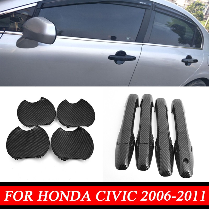 honda civic carbon fiber door handles